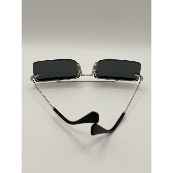 Miu Miu SMU69T Rhinestone Shield Sunglasses Silver Gray 58-18-140 main image 5